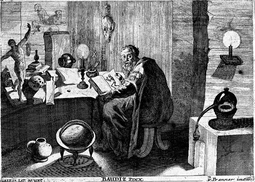 Alchemical laboratories - engravings